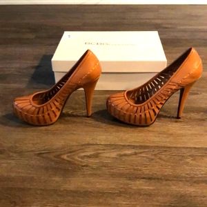 BCBGeneration Estrella Platform Heels Tan